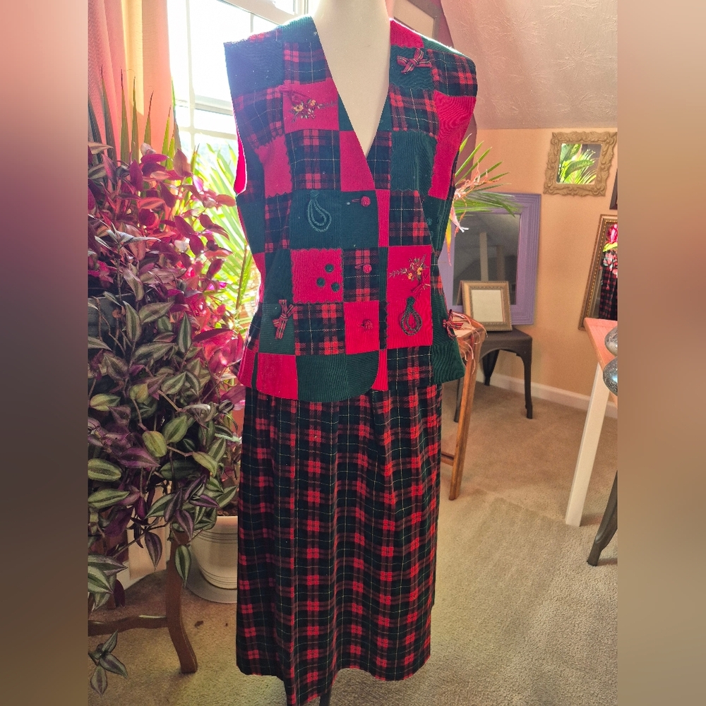 Vintage Susan‎ Bristol Plaid Vest - Size Large - Picture 4 of 5